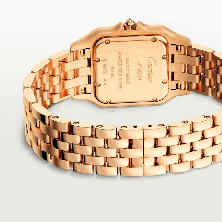 Cartier,Panthère de Cartier 27x37mm,27x37mm,Rose Gold,Grey,Quartz,Sapphire,Crystal Glass,Square,WJPN0038