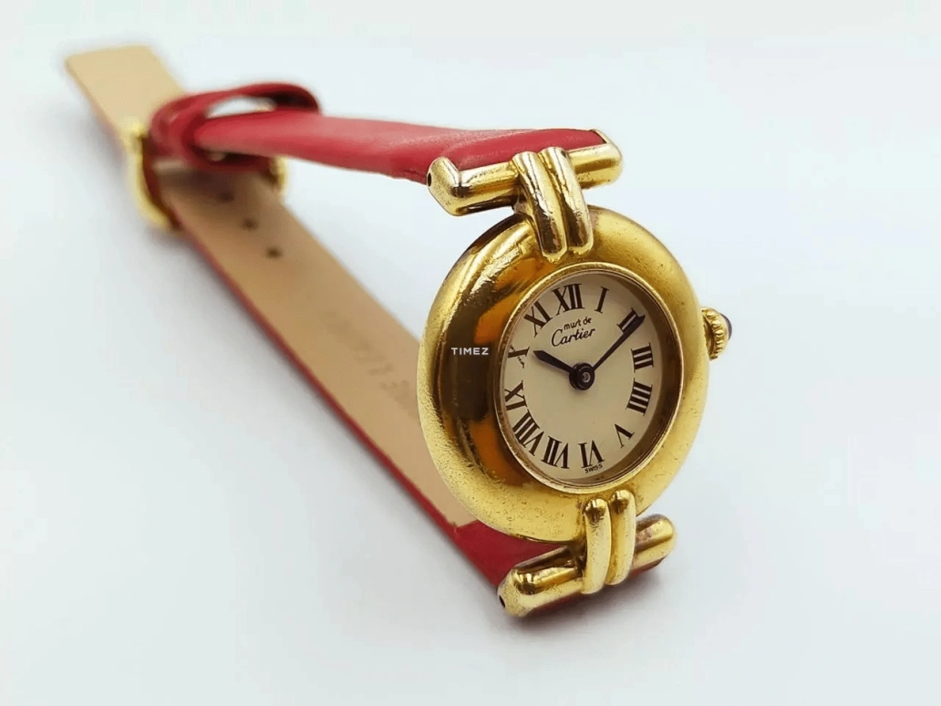 Cartier,Other 23.80mm,23.80mm,Yellow Gold,White,Quartz,Sapphire,Round,590002