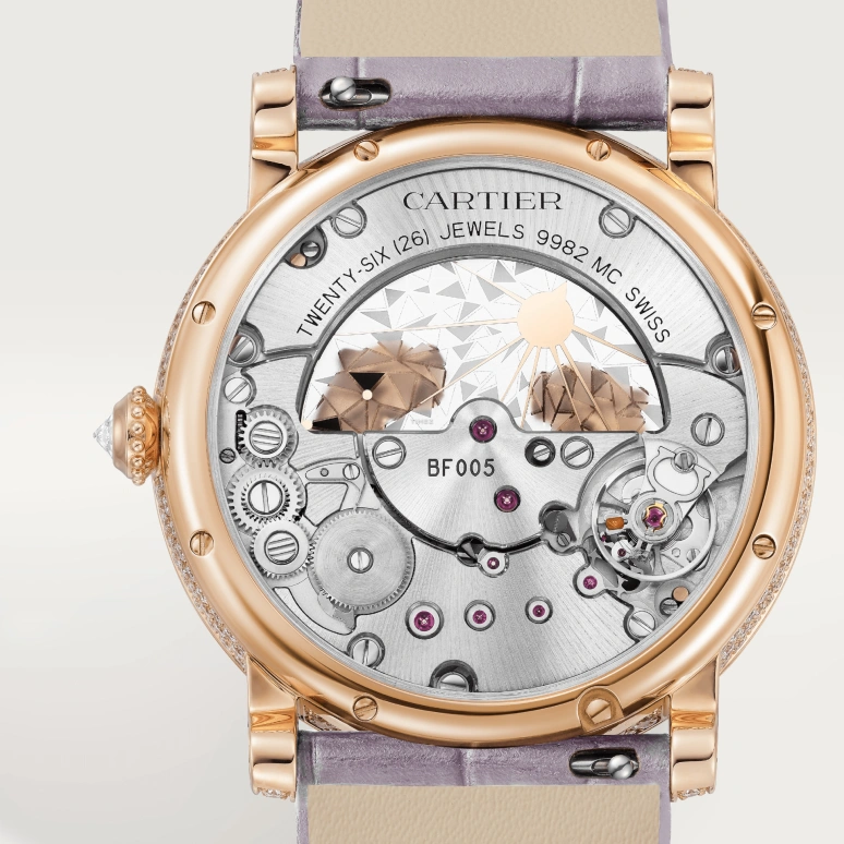 Cartier,Panthère de Cartier 40mm,40mm,Rose Gold,Rose Gold,Silver,Handwound,Retrograde,Day / Night Indication,HPI01520