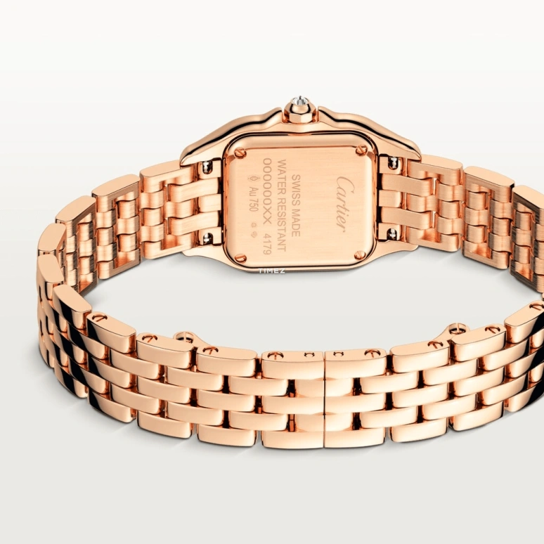 Cartier,Panthère de Cartier 22x30mm,22x30mm,Rose Gold,Purple Red,Gradient,Brown,Quartz,Sapphire,Crystal Glass,Square,WJPN0035