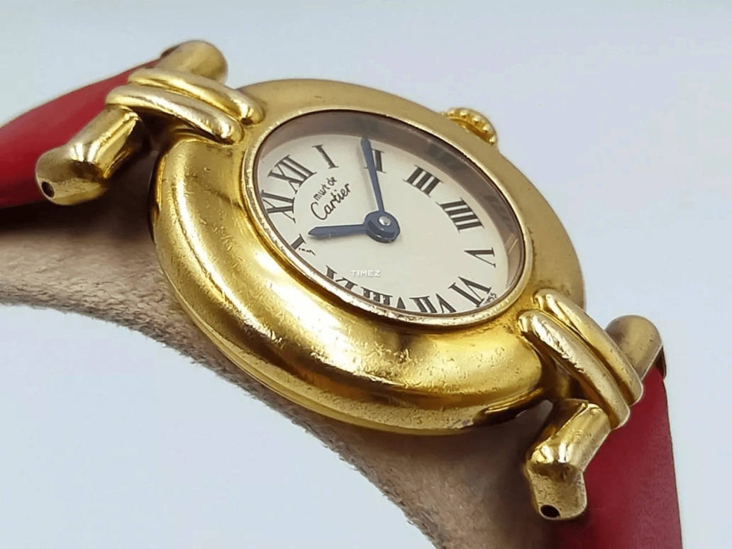 Cartier,Other 23.80mm,23.80mm,Yellow Gold,White,Quartz,Sapphire,Round,590002