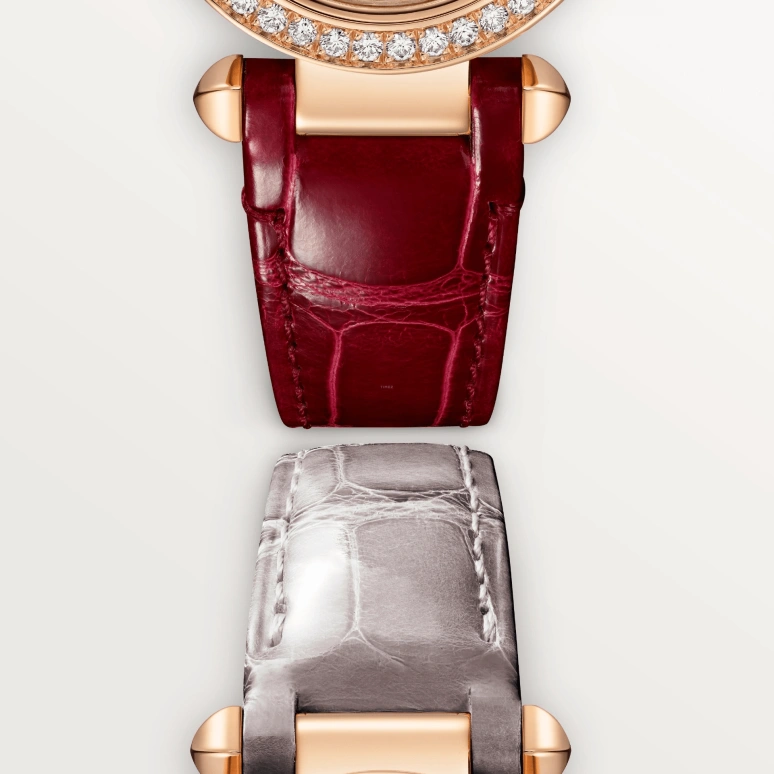 Cartier,Pasha de Cartier 30mm,30mm,Rose Gold,Silver,Quartz,Sapphire,Crystal Glass,Round,WJPA0017