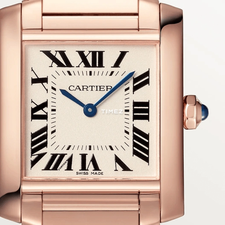 Cartier,Tank 29.95x28.46mm,29.95x28.46mm,Rose Gold,Silver,Quartz,Sapphire,Crystal Glass,Square,WGTA0030