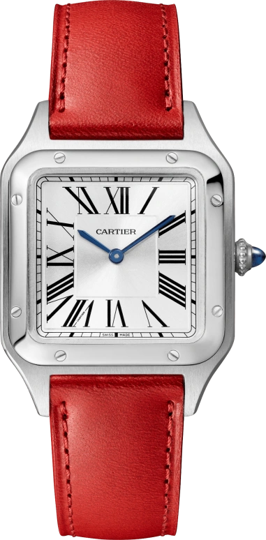 Cartier,Santos de Cartier 38x27.50mm,38x27.50mm,Stainless Steel,Silver,Quartz,Sapphire,Crystal Glass,Square,WSSA0041