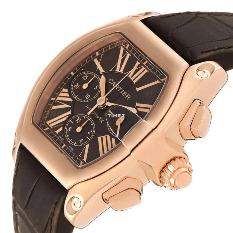 Cartier,Drive de Cartier 47x43mm,47x43mm,Rose Gold,Coffee,Brown,Automatic,Chronograph,Day,W62042Y5