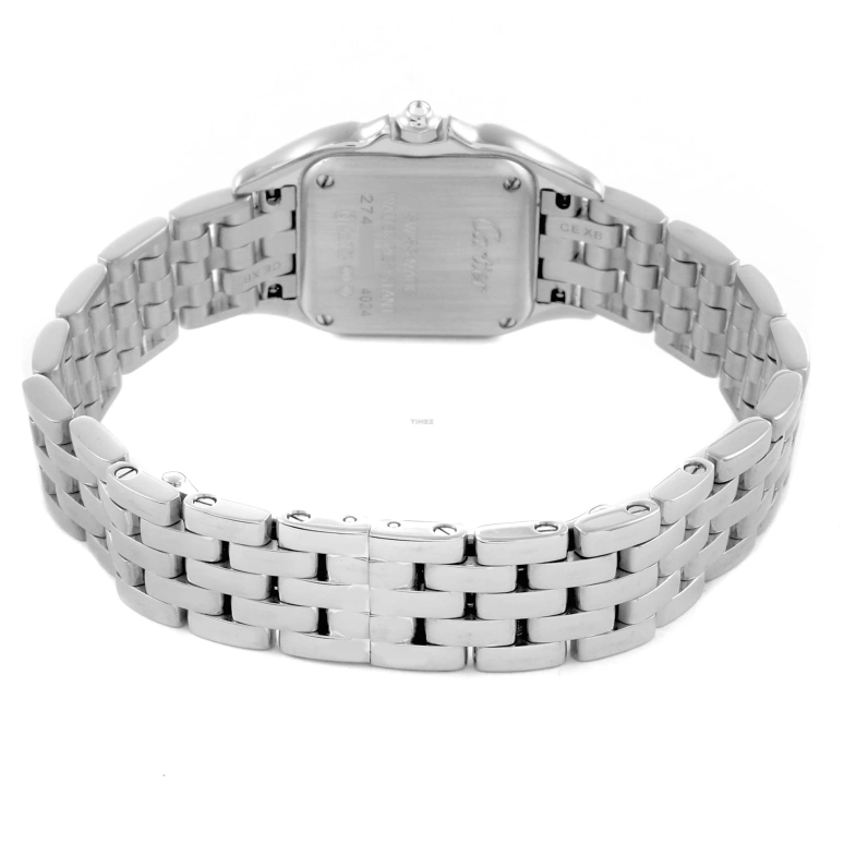 Cartier,Panthère de Cartier 22x30mm,22x30mm,White Gold,Silver,Quartz,Sapphire,Crystal Glass,Square,WJPN0006