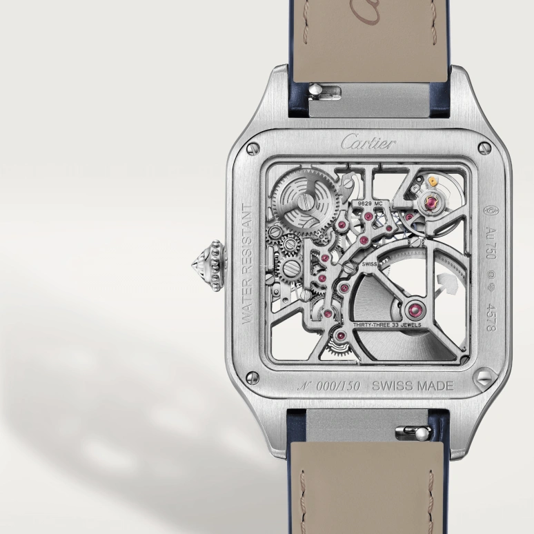 Cartier,Santos de Cartier 43.50x31.40mm,43.50x31.40mm,White Gold,Silver,Automatic,44hours,In-house Caliber,HPI01631