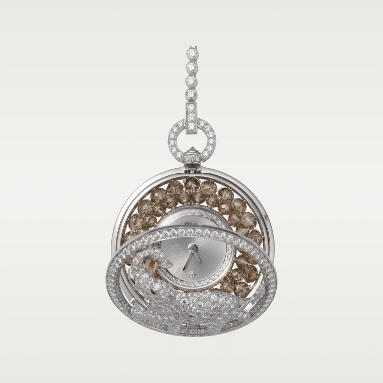 Cartier,High Jewelry Watches ,White Gold,Silver,Grey,Quartz,In-house Caliber,Sapphire,Crystal Glass,HPI00665