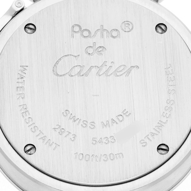 Cartier,Pasha de Cartier 27mm,27mm,Stainless Steel,Pink,Quartz,In-house Caliber,Sapphire,Crystal Glass,W3140023