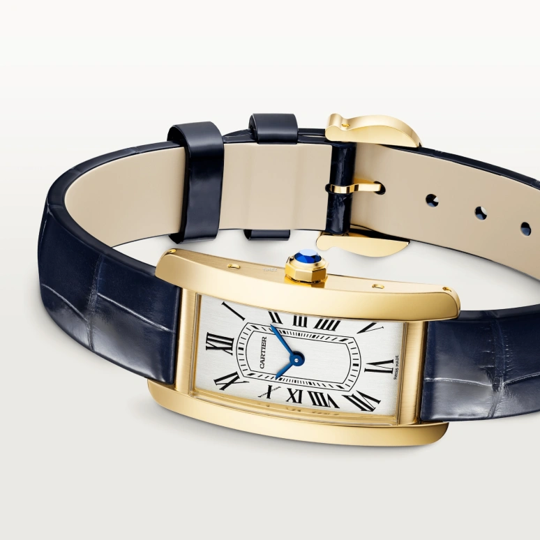 Cartier,Tank 35.40x19.40mm,35.40x19.40mm,Yellow Gold,Silver,Quartz,Sapphire,Crystal Glass,Square,WGTA0299