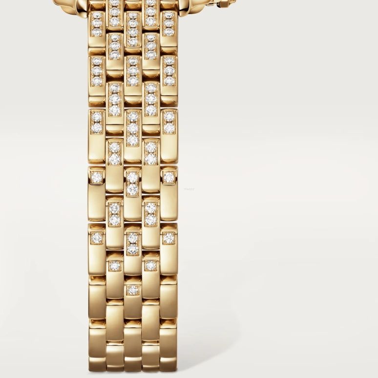 Cartier,Panthère de Cartier 30.30x22mm,30.30x22mm,Yellow Gold,Silver,Quartz,Glass,Square,WJPN0059