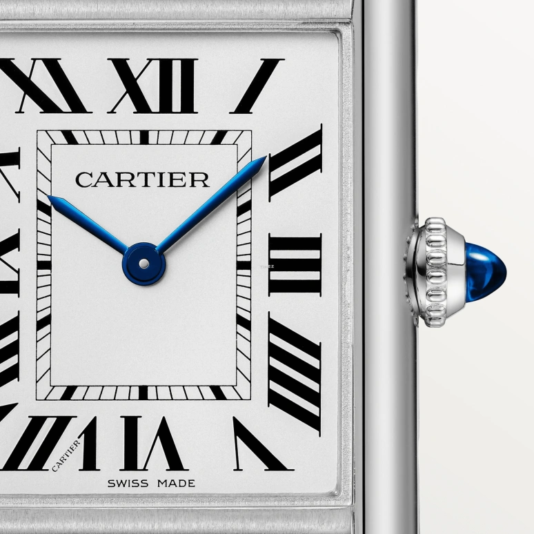 Cartier,Tank 33.70x25.50mm,33.70x25.50mm,Stainless Steel,Silver,Quartz,Sapphire,Crystal Glass,Rectangular,WSTA0092