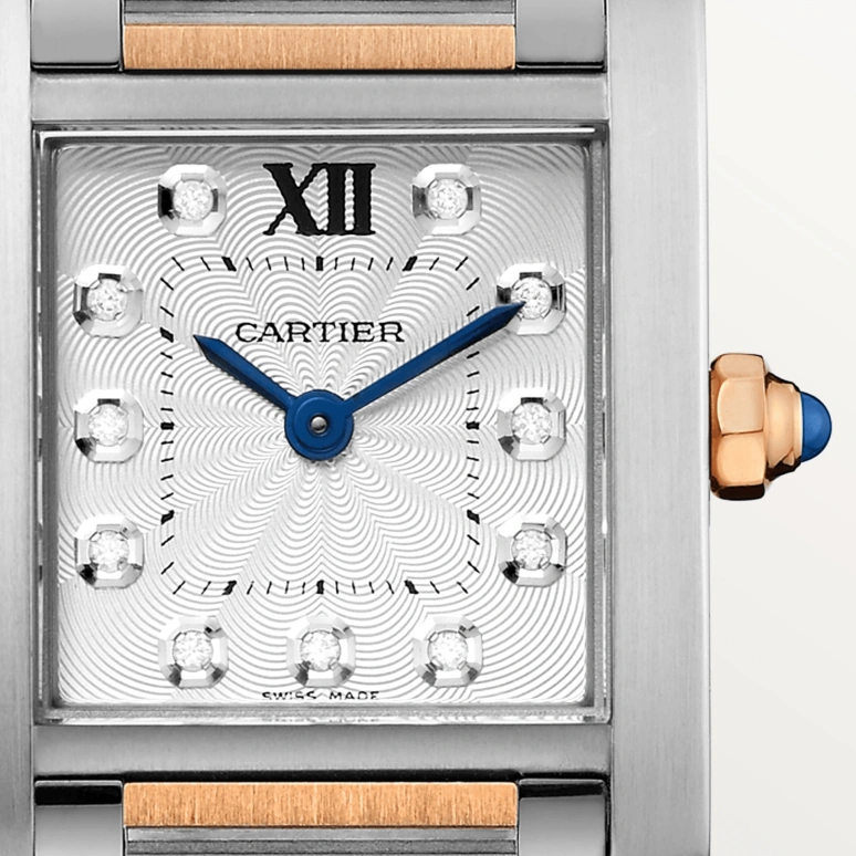 Cartier,Tank 25x20mm,25x20mm,Stainless Steel,Silver White,Quartz,Sapphire,Crystal Glass,Square,WE110004