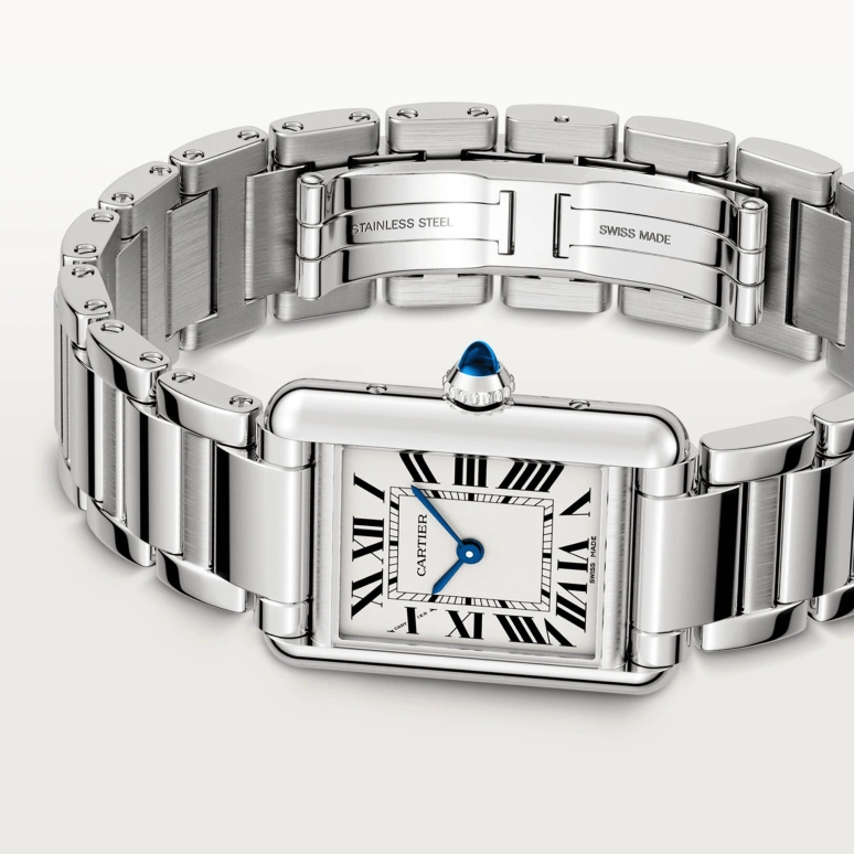 Cartier,Tank 29.50x22mm,29.50x22mm,Stainless Steel,Silver,Quartz,Sapphire,Crystal Glass,Square,WSTA0051