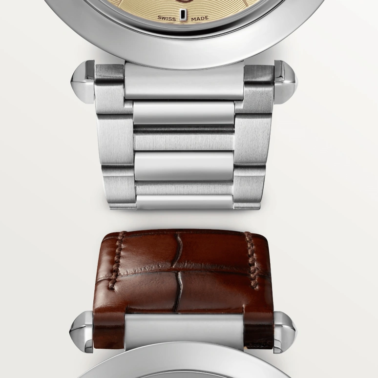 Cartier,Pasha de Cartier 41mm,41mm,Stainless Steel,Champagne,Automatic,Day,42hours,WSPA0033