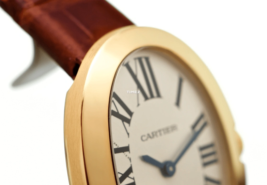 Cartier,Baignoire 31.60x24.50mm,31.60x24.50mm,Yellow Gold,Silver,Quartz,Sapphire,Crystal Glass,Oval,W8000009