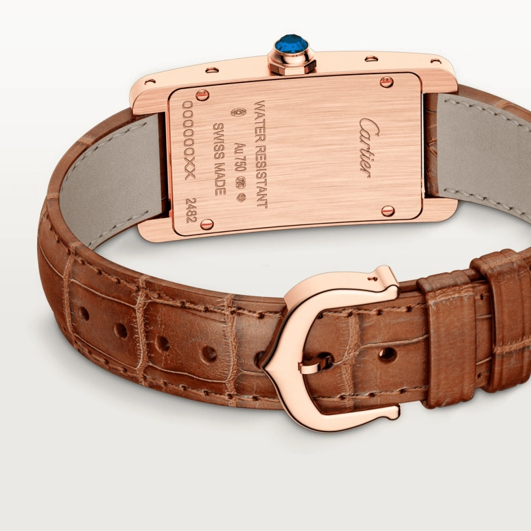 Cartier,Tank 34.80x19mm,34.80x19mm,Rose Gold,Silver,Quartz,In-house Caliber,Hardlex,W2607456