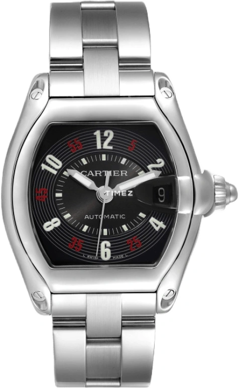 Cartier,Drive de Cartier 37x32.80mm,37x32.80mm,Stainless Steel,Black,Automatic,Day,42hours,W62002V3