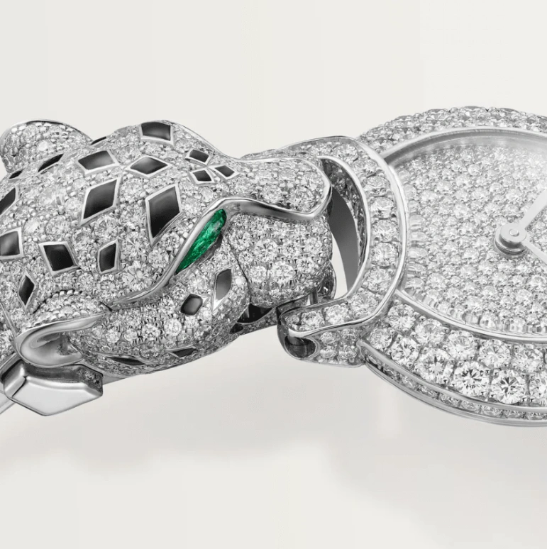 Cartier,Indomptables de Cartier 22.20mm,22.20mm,White Gold,Silver,Quartz,Sapphire,Crystal Glass,Other,HPI01454