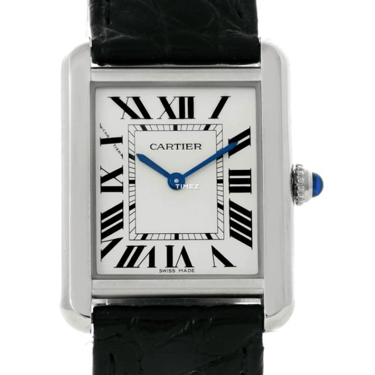 Cartier,Tank 24x30mm,24x30mm,Stainless Steel,Silver,Quartz,In-house Caliber,Sapphire,Crystal Glass,W1018255
