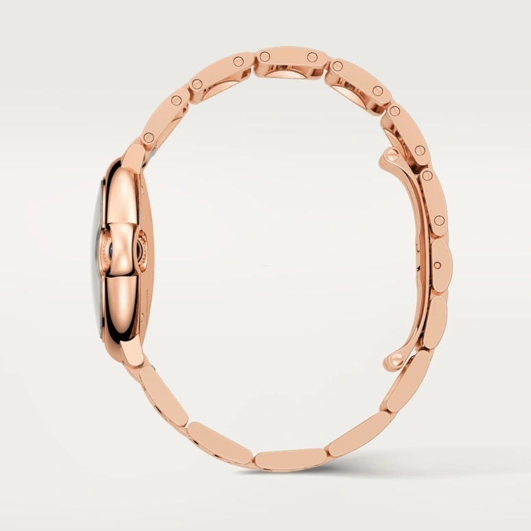 Cartier,Ballon Bleu de Cartier 33mm,33mm,Rose Gold,Silver,Automatic,Sapphire,Crystal Glass,Round,WGBB0054