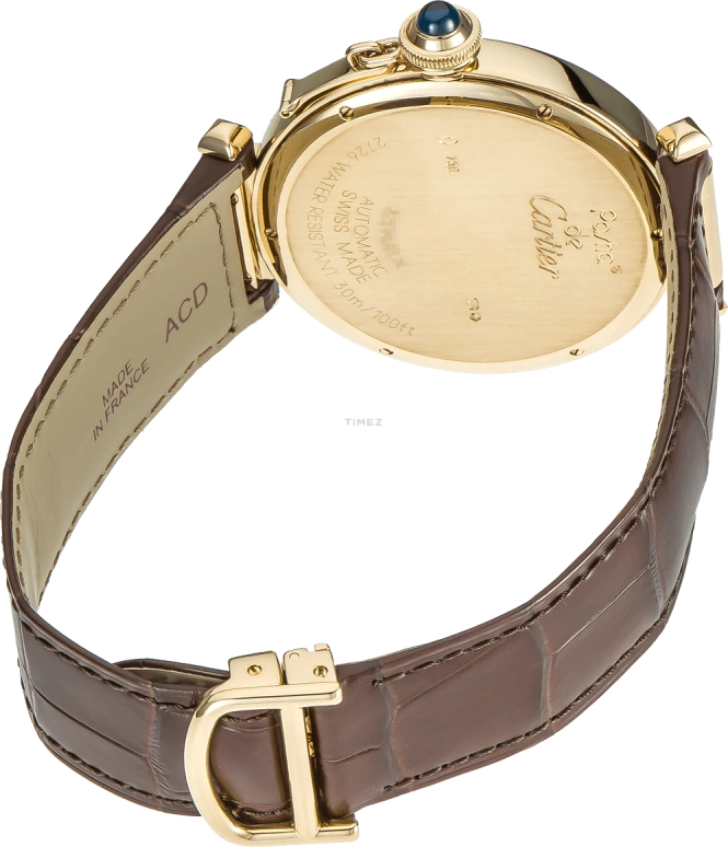 Cartier,Pasha de Cartier 42mm,42mm,Yellow Gold,Silver,Quartz,Sapphire,Crystal Glass,Round,W3019551