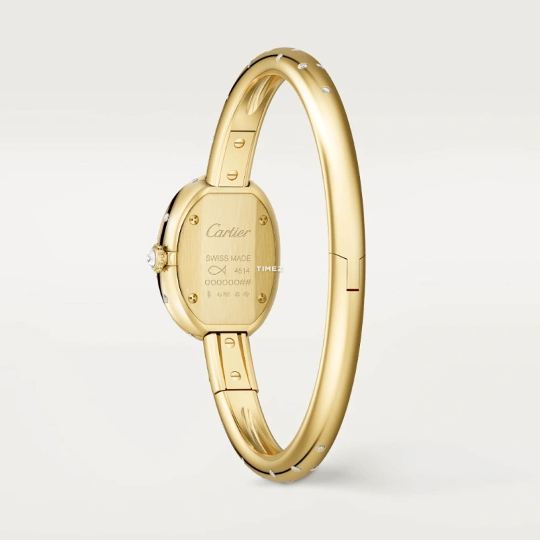Cartier,Baignoire 24.60x18.70mm,24.60x18.70mm,Yellow Gold,Gold,Quartz,Sapphire,Crystal Glass,Oval,WJBA0064