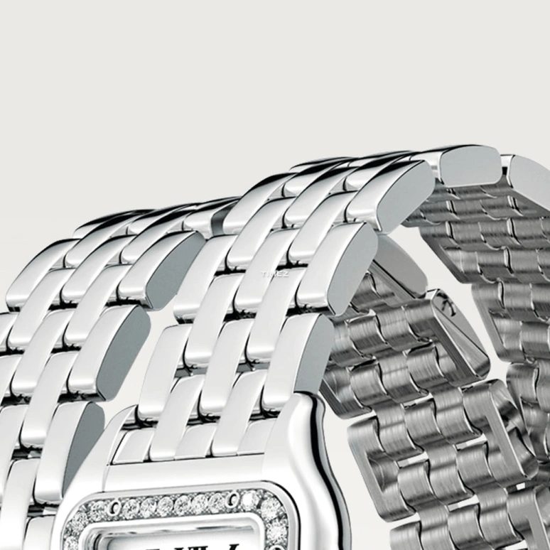 Cartier,Panthère de Cartier 22x30mm,22x30mm,White Gold,Silver,Quartz,Sapphire,Crystal Glass,Square,WJPN0012