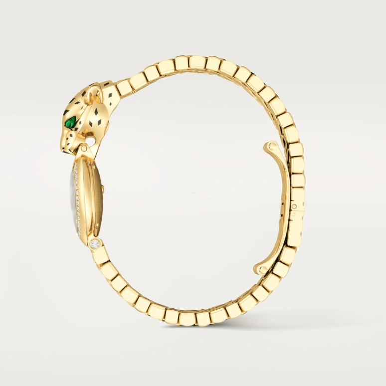 Cartier,Panthère Jewelry Watches 23.60mm,23.60mm,Yellow Gold,Gold,Quartz,Sapphire,Crystal Glass,Round,HPI01380