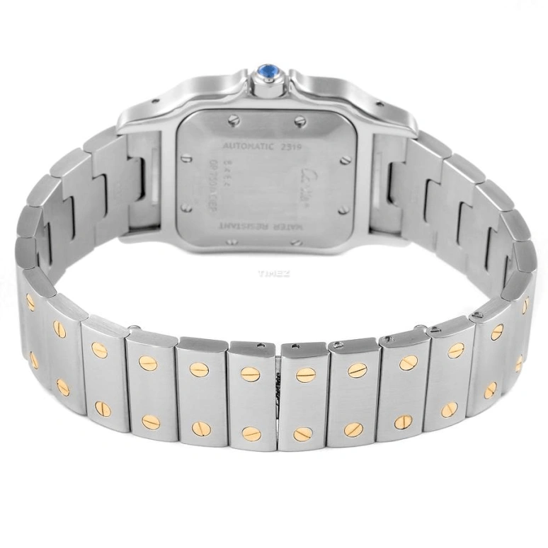 Cartier,Santos de Cartier 38.50x30.30mm,38.50x30.30mm,Stainless Steel,White,Automatic,Day,In-house Caliber,W20058C4