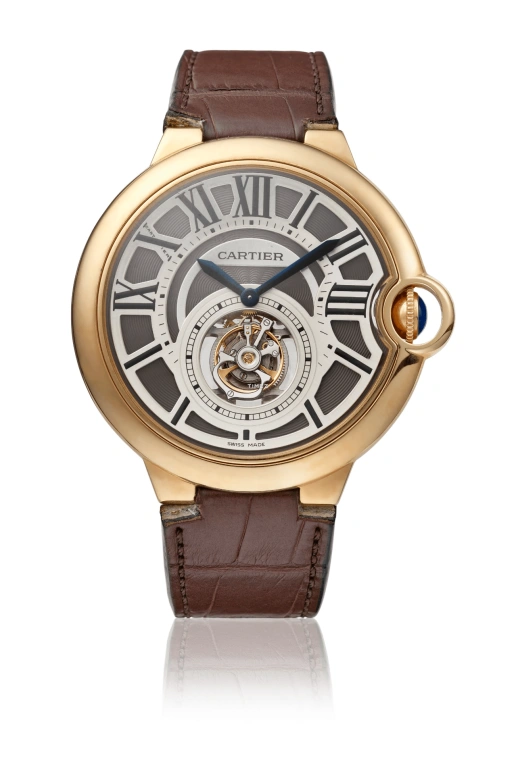 Cartier,Ballon Bleu de Cartier 46mm,46mm,Rose Gold,Grey,White,Handwound,Tourbillon,50hours,3088