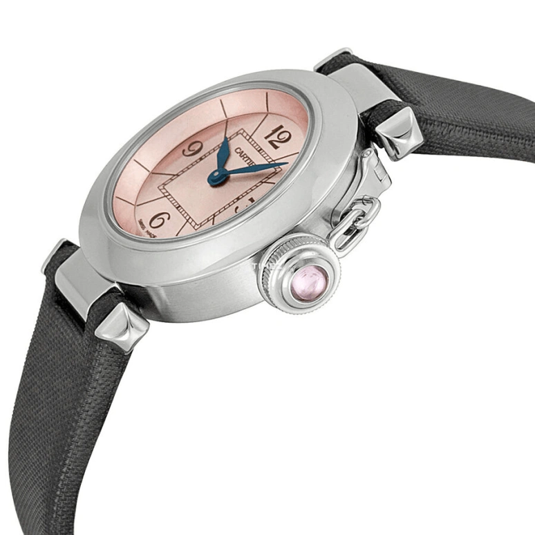 Cartier,Pasha de Cartier 27mm,27mm,Stainless Steel,Pink,Quartz,In-house Caliber,Sapphire,Crystal Glass,W3140026