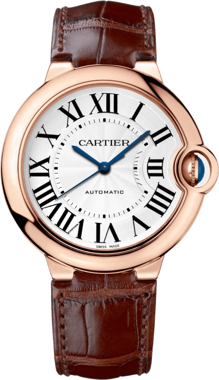 Cartier,Ballon Bleu de Cartier 36.60mm,36.60mm,Rose Gold,Silver,Automatic,In-house Caliber,Sapphire,Crystal Glass,WGBB0009