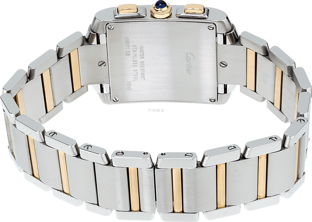Cartier,Tank 29mm,29mm,Stainless Steel,Silver White,White,Quartz,Chronograph,Day,W51025Q4