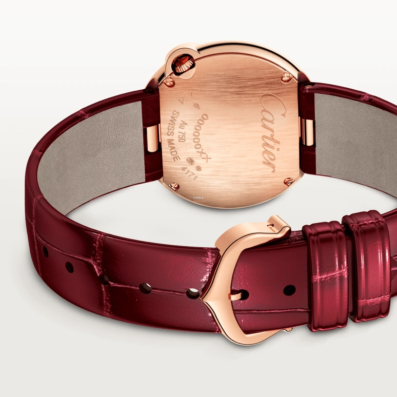 Cartier,Ballon Bleu de Cartier 30mm,30mm,Rose Gold,White,Quartz,Sapphire,Crystal Glass,Round,WGBL0010