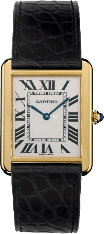 Cartier,Tank 34.80x27.40mm,34.80x27.40mm,Yellow Gold,Silver,Quartz,In-house Caliber,Sapphire,Crystal Glass,W5200004