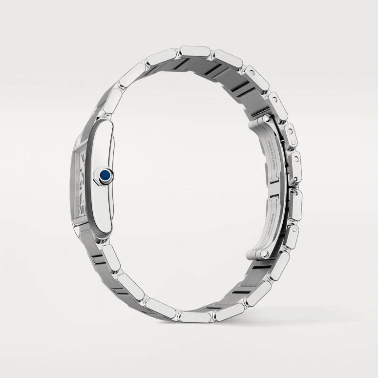 Cartier,Tank 30x25mm,30x25mm,Stainless Steel,Silver,Quartz,In-house Caliber,Sapphire,Crystal Glass,WSTA0005