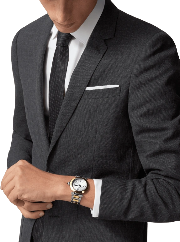 Cartier,Pasha de Cartier 41mm,41mm,Stainless Steel,White,Automatic,Day,42hours,W2PA0009