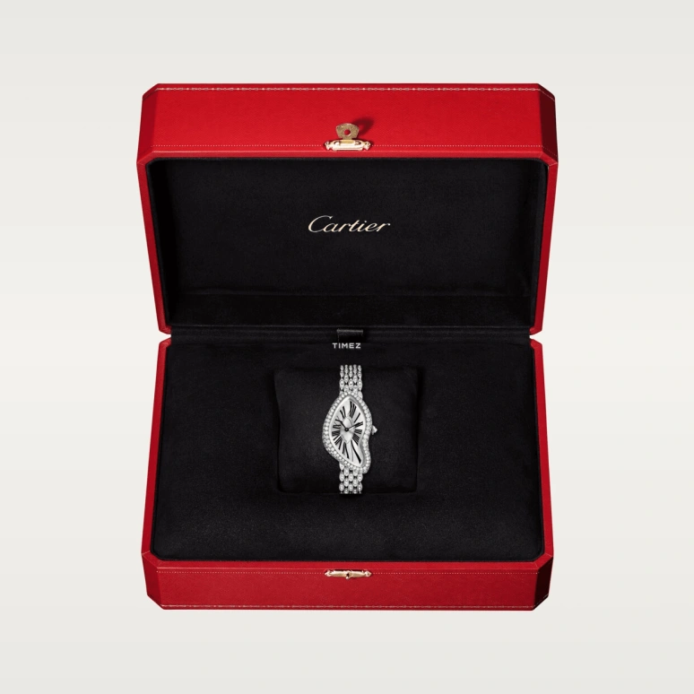 Cartier,Crash de Cartier 38.45x25.50mm,38.45x25.50mm,White Gold,Silver,Handwound,In-house Caliber,Hardlex,HPI00654