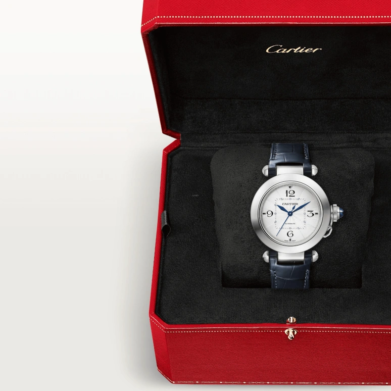 Cartier,Pasha de Cartier 35mm,35mm,Stainless Steel,Silver,Automatic,42hours,In-house Caliber,WSPA0012