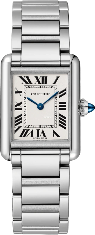 Cartier,Tank 29.50x22mm,29.50x22mm,Stainless Steel,White,Quartz,Sapphire,Crystal Glass,Rectangular,WSTA0107