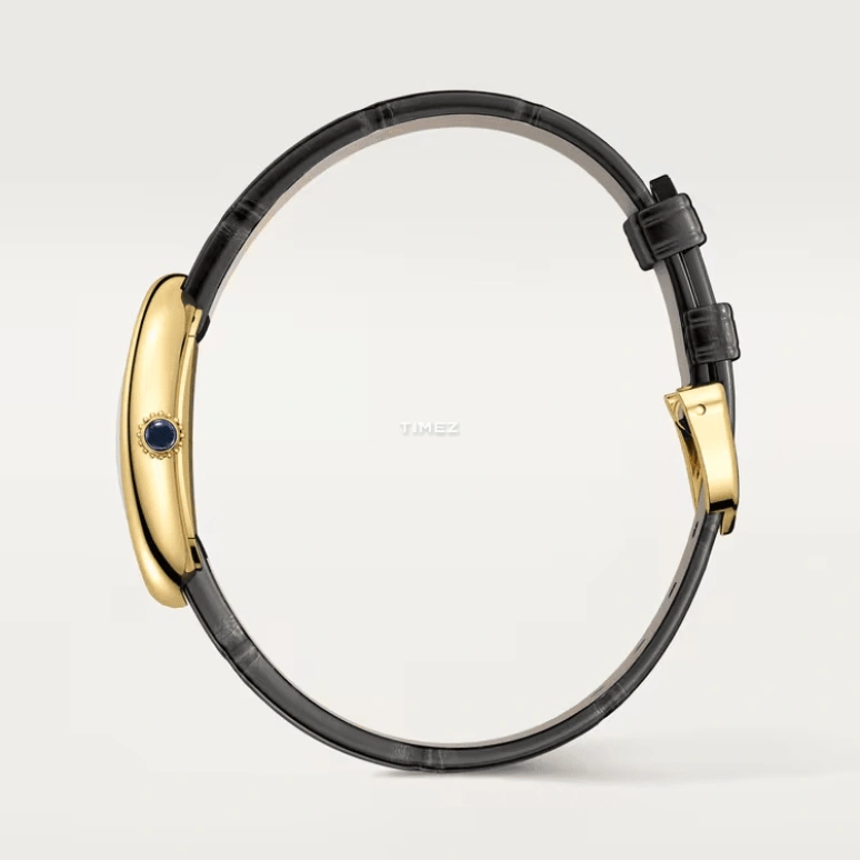 Cartier,Baignoire 31x23mm,31x23mm,Yellow Gold,Silver,Quartz,Sapphire,Crystal Glass,Oval,WGBA0022