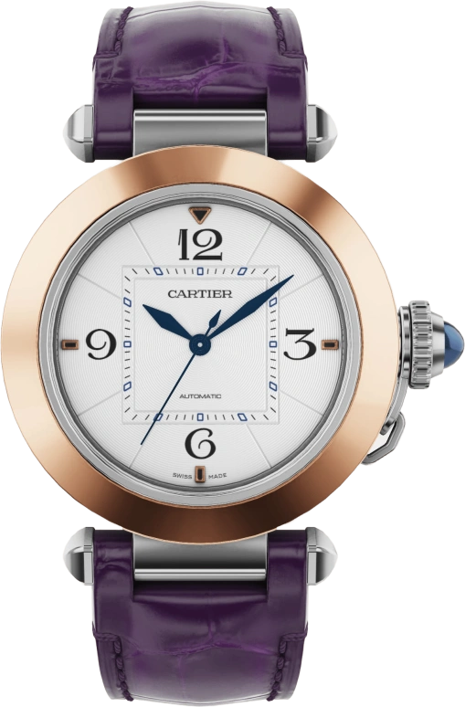 Cartier,Pasha de Cartier 35mm,35mm,Stainless Steel,Rose Gold,Silver,Automatic,42hours,In-house Caliber,W2PA0008