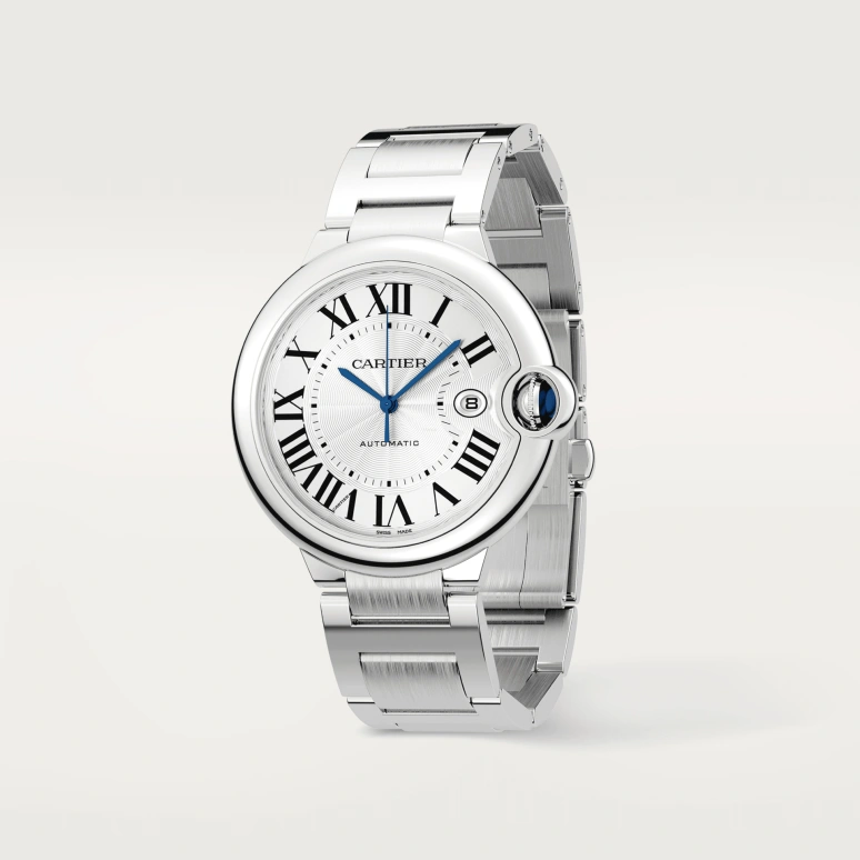 Cartier,Ballon Bleu de Cartier 42mm,42mm,Stainless Steel,Silver,Automatic,Day,42hours,WSBB0049
