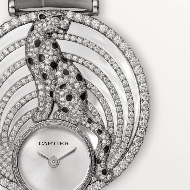 Cartier,Panthère Jewelry Watches 36mm,36mm,White Gold,White,Quartz,Sapphire,Round,HPI01014