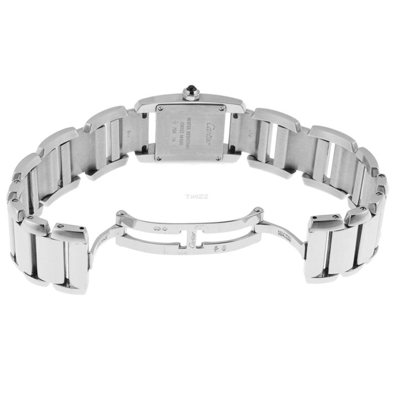 Cartier,Tank 22.50x22mm,22.50x22mm,White Gold,White,Silver,Quartz,Sapphire,Crystal Glass,Square,W650059H