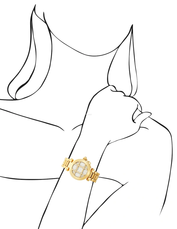 Cartier,Pasha de Cartier 32mm,32mm,Yellow Gold,Silver White,Automatic,Sapphire,Round,2399