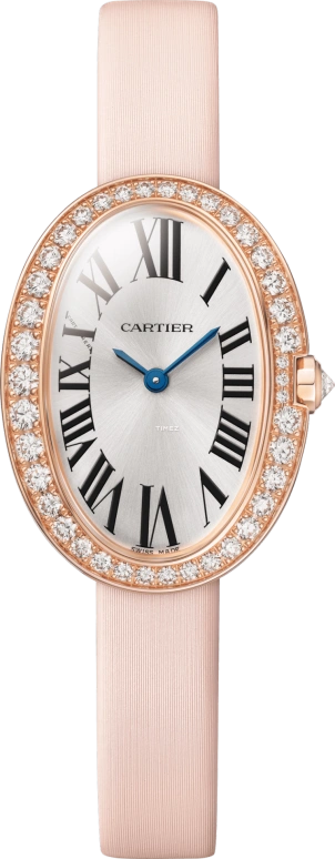 Cartier,Baignoire 31.60x24.50mm,31.60x24.50mm,Rose Gold,Silver,Quartz,Sapphire,Crystal Glass,Oval,WJBA0027