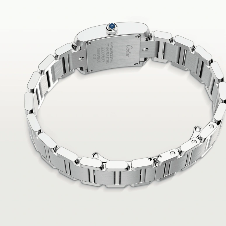 Cartier,Tank 25x20mm,25x20mm,Stainless Steel,Silver,Quartz,In-house Caliber,Sapphire,Crystal Glass,W51008Q3