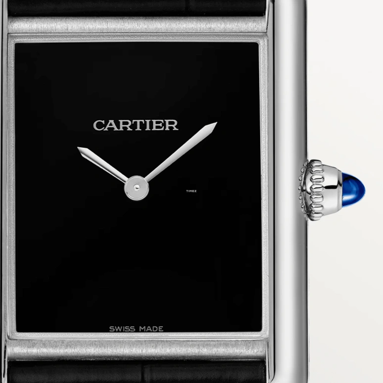 Cartier,Tank 33.70x25.50mm,33.70x25.50mm,Stainless Steel,Black,Quartz,Sapphire,Crystal Glass,Rectangular,WSTA0108